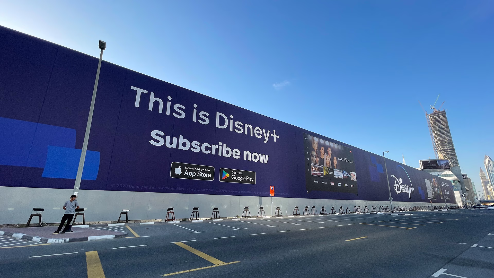 Disney+ Campaign Hoarding in Dubai UAE Sheikh Zayed Road